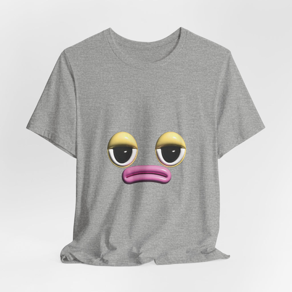 Unimpressed Mood Face T-Shirt – Funny Minimalist Graphic Tee Face