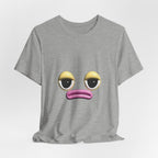 Unimpressed Mood Face T-Shirt – Funny Minimalist Graphic Tee Face