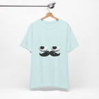 Funny Mustache Eyes T-Shirt – Minimalist Humor Emoji Face Graphic Tee