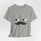 Funny Mustache Eyes T-Shirt – Minimalist Humor Emoji Face Graphic Tee