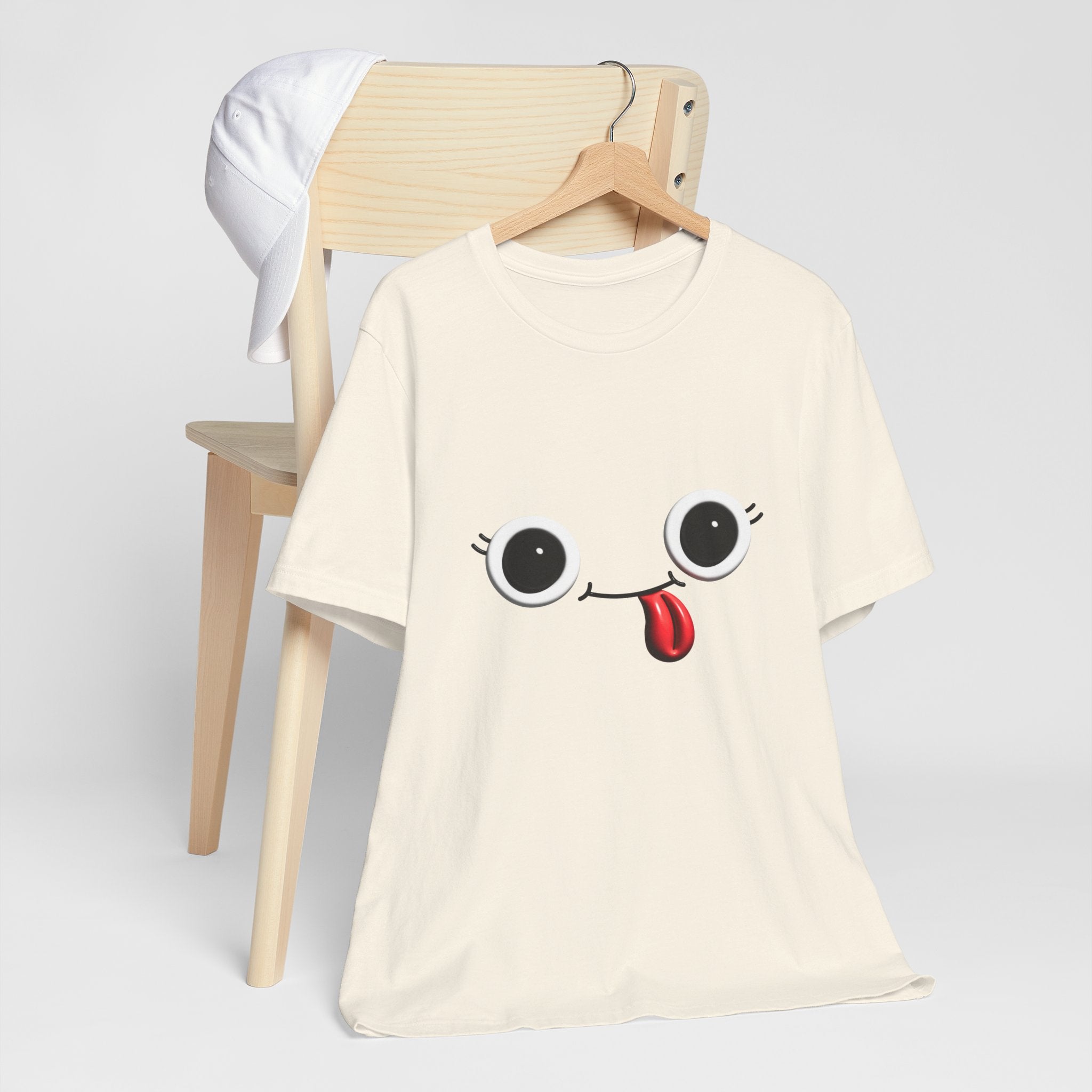 Cute Silly Emoji Face T-Shirt — Minimal Cute Graphic Tee