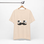 Funny Mustache Eyes T-Shirt – Minimalist Humor Emoji Face Graphic Tee