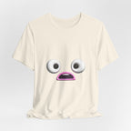 Shocked Face Expression Emoji Face Cute T-Shirt — Funny Minimal Mood Graphic Tee