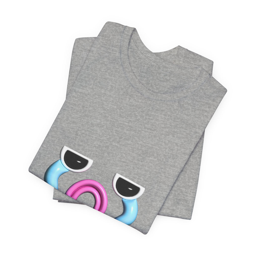 Sad but cute Emoji Face T-Shirt — Minimal Relatable Aesthetic Graphic Tee