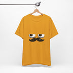 Funny Mustache Eyes T-Shirt – Minimalist Humor Emoji Face Graphic Tee