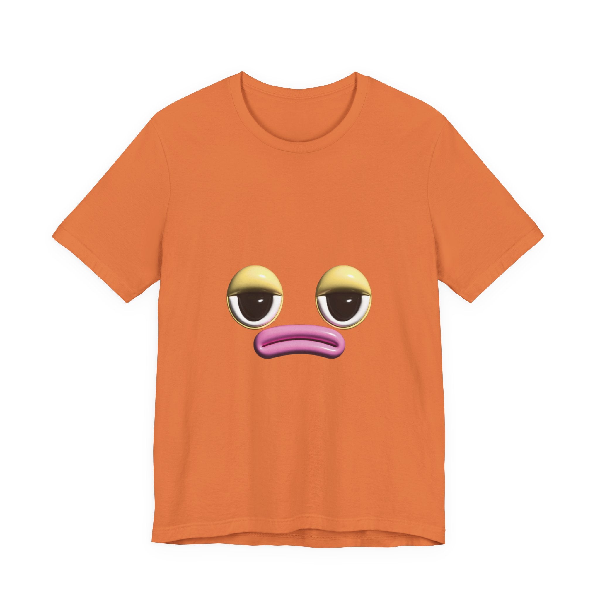 Unimpressed Mood Face T-Shirt – Funny Minimalist Graphic Tee Face