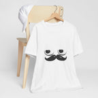 Funny Mustache Eyes T-Shirt – Minimalist Humor Emoji Face Graphic Tee