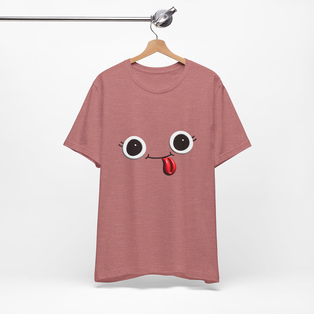 Cute Silly Emoji Face T-Shirt — Minimal Cute Graphic Tee