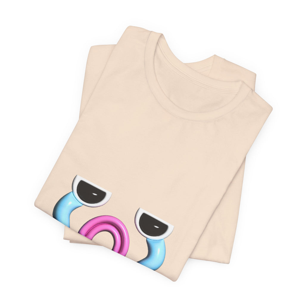 Sad but cute Emoji Face T-Shirt — Minimal Relatable Aesthetic Graphic Tee