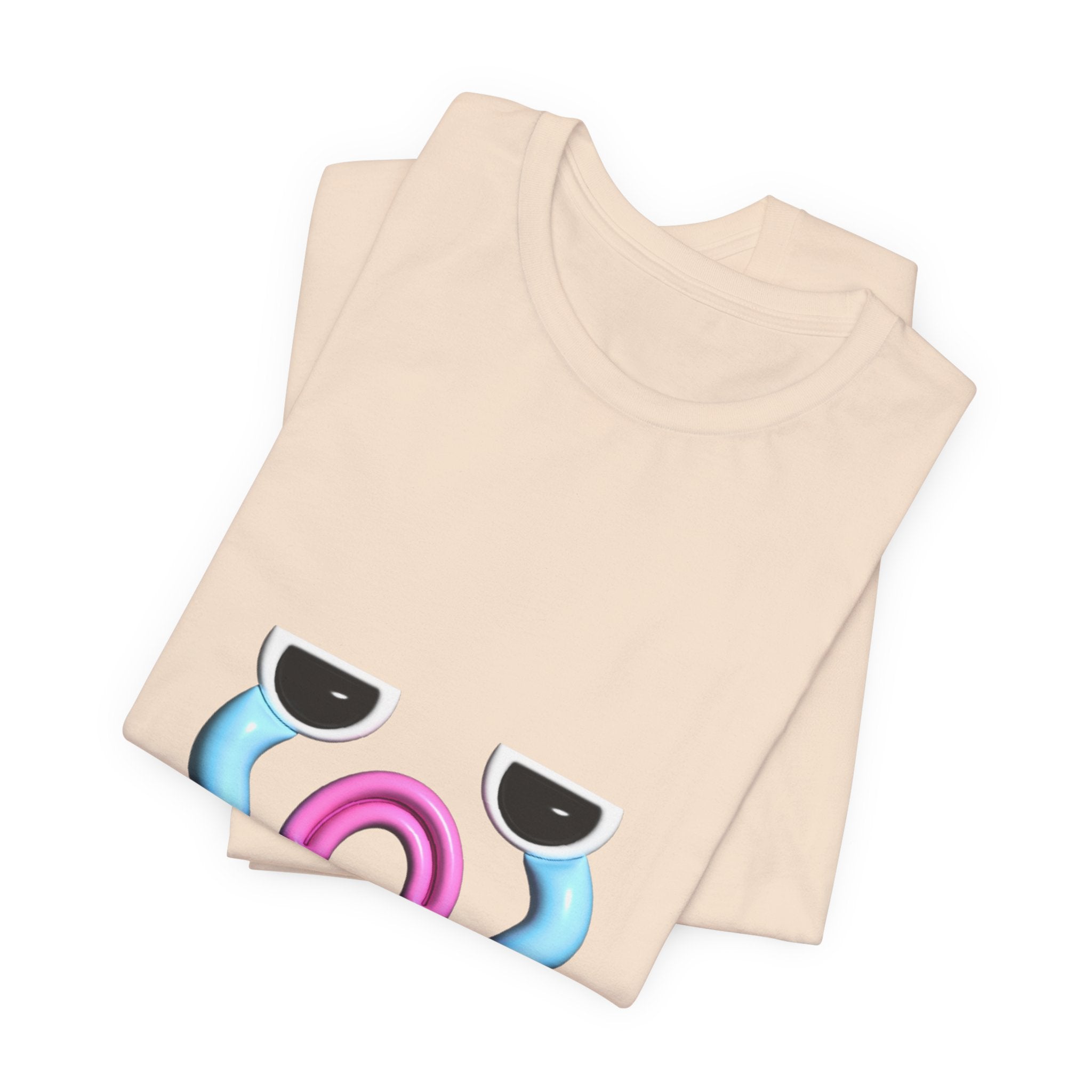 Sad but cute Emoji Face T-Shirt — Minimal Relatable Aesthetic Graphic Tee