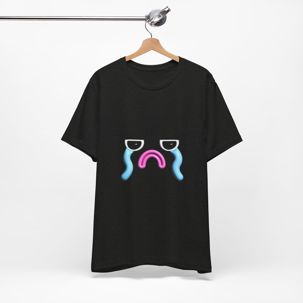 Sad but cute Emoji Face T-Shirt — Minimal Relatable Aesthetic Graphic Tee