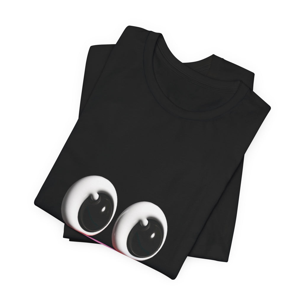 Sad Emoji Face T-Shirt — Cute Pink Pout Graphic Tee
