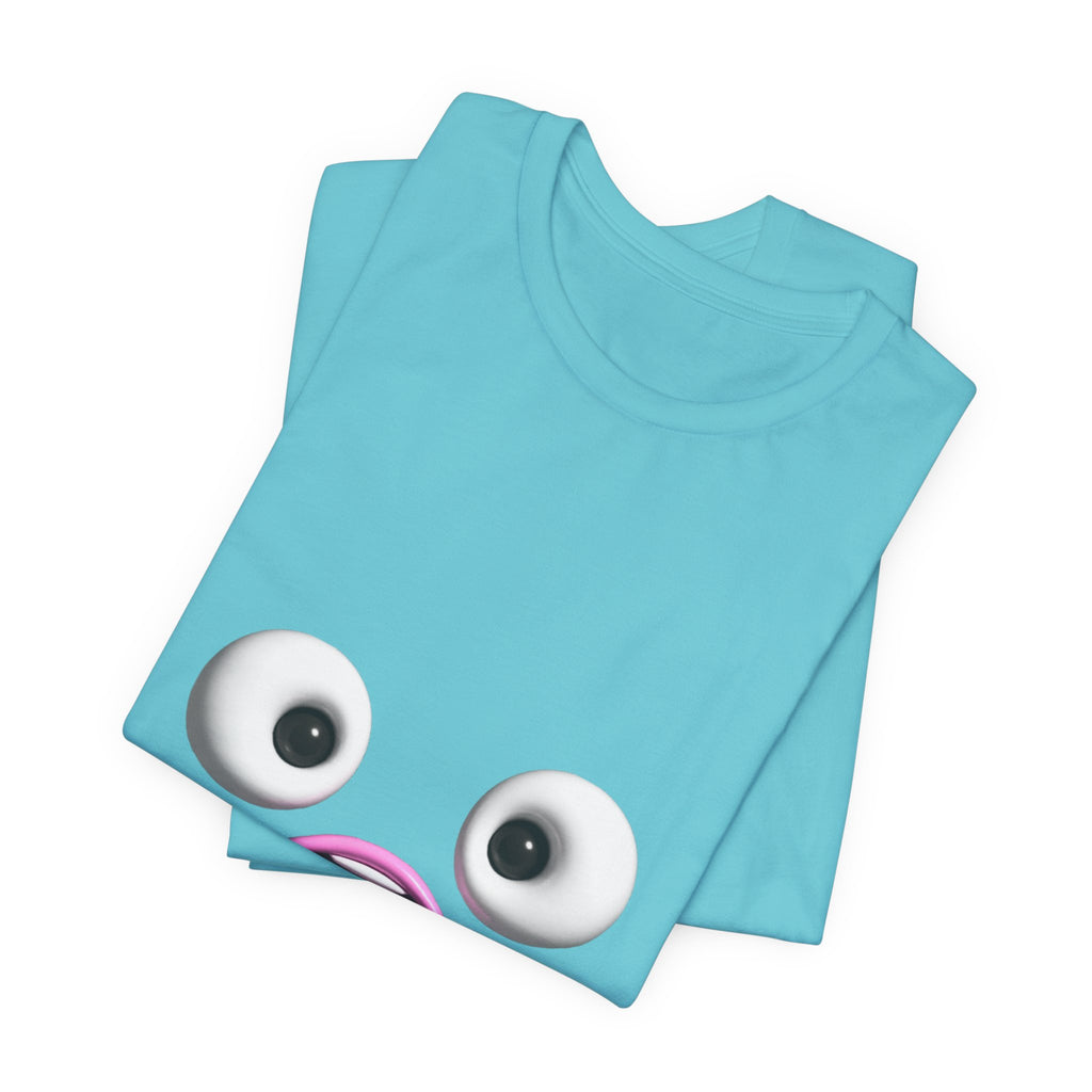 Shocked Face Expression Emoji Face Cute T-Shirt — Funny Minimal Mood Graphic Tee