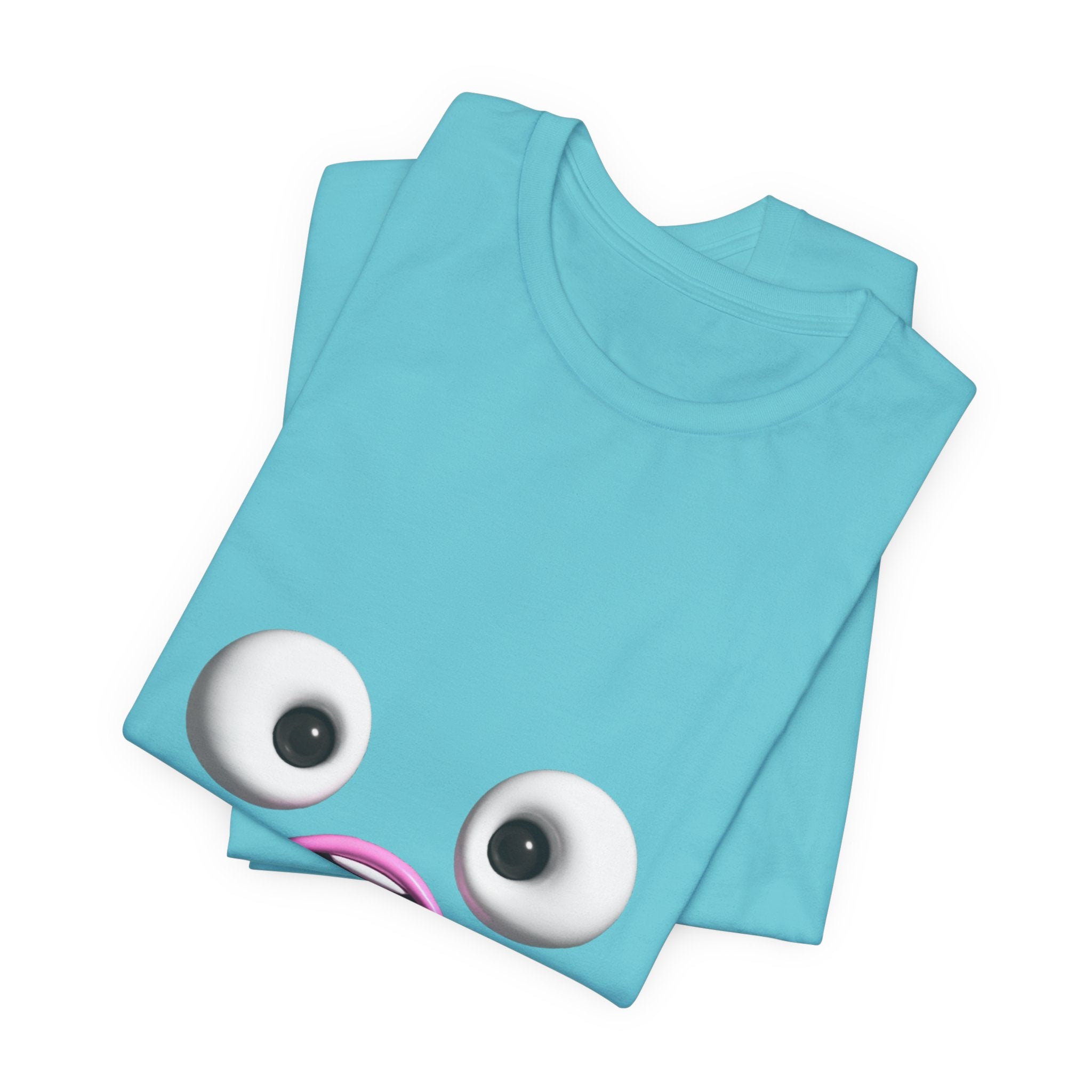 Shocked Face Expression Emoji Face Cute T-Shirt — Funny Minimal Mood Graphic Tee