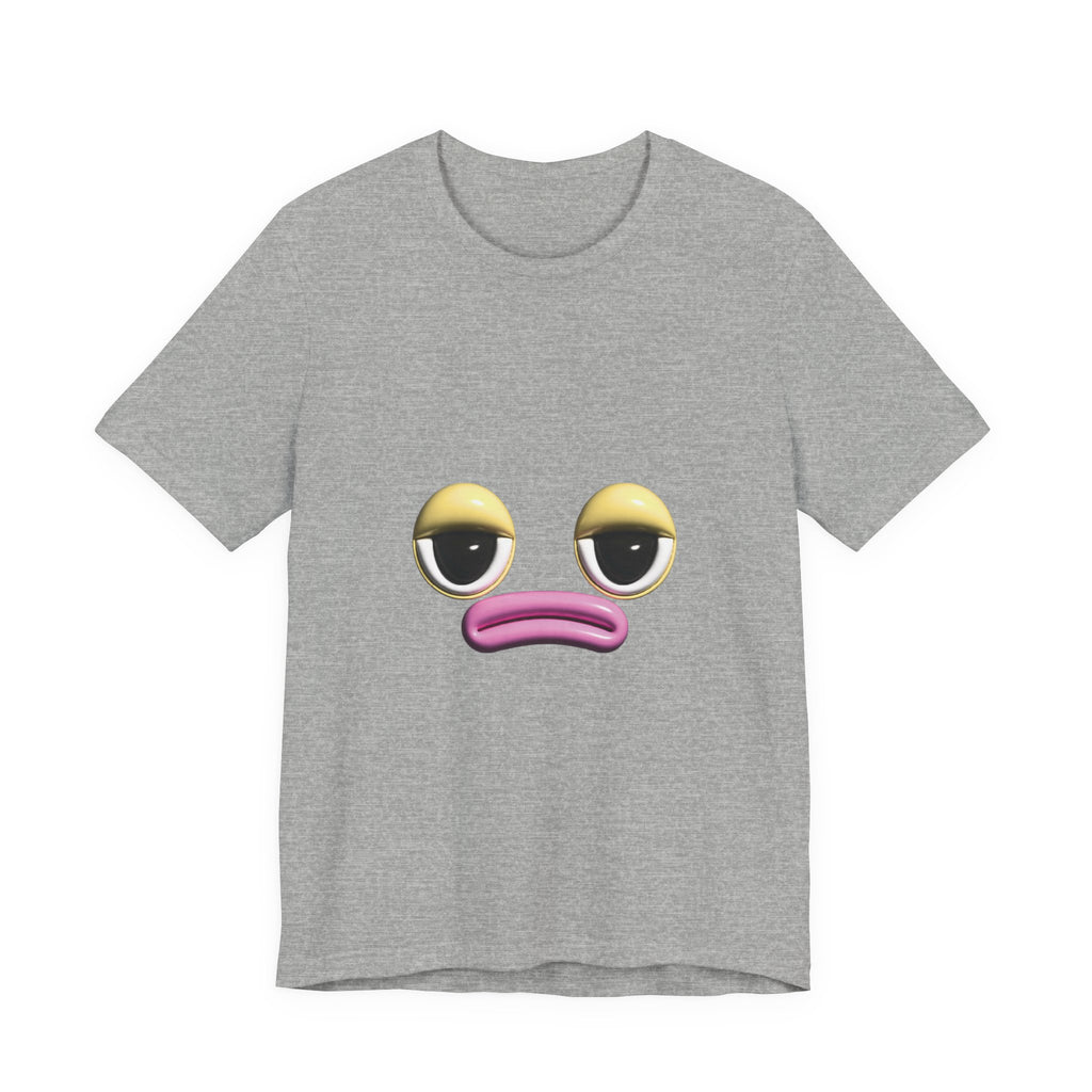 Unimpressed Mood Face T-Shirt – Funny Minimalist Graphic Tee Face