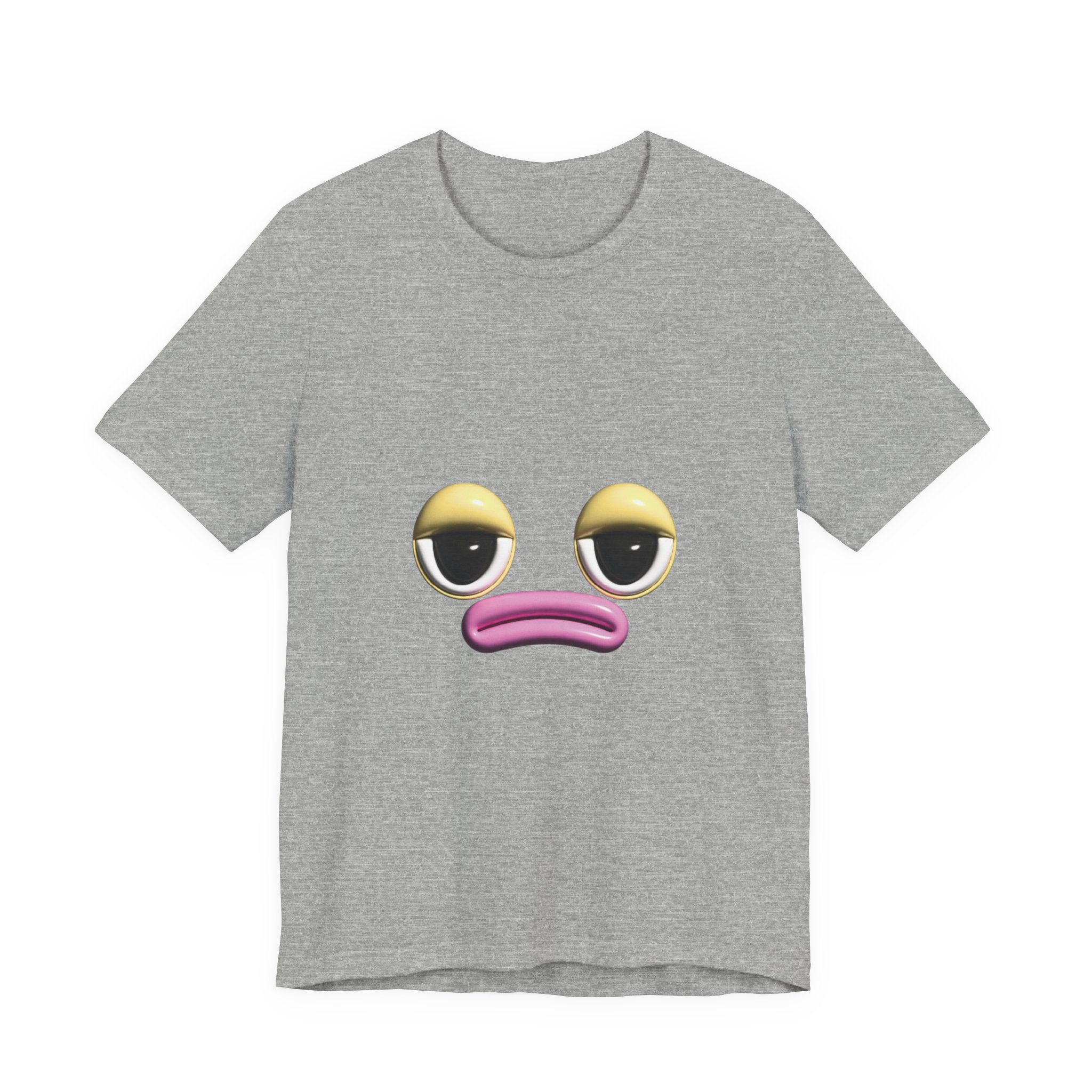 Unimpressed Mood Face T-Shirt – Funny Minimalist Graphic Tee Face
