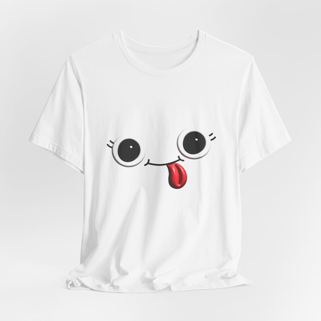 Cute Silly Emoji Face T-Shirt — Minimal Cute Graphic Tee