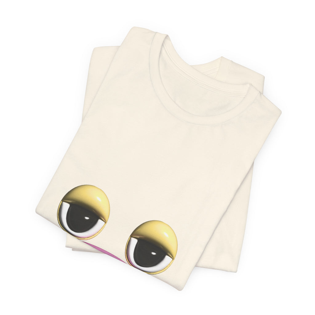 Unimpressed Mood Face T-Shirt – Funny Minimalist Graphic Tee Face
