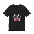Sad Emoji Face T-Shirt — Cute Pink Pout Graphic Tee