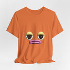 Unimpressed Mood Face T-Shirt – Funny Minimalist Graphic Tee Face