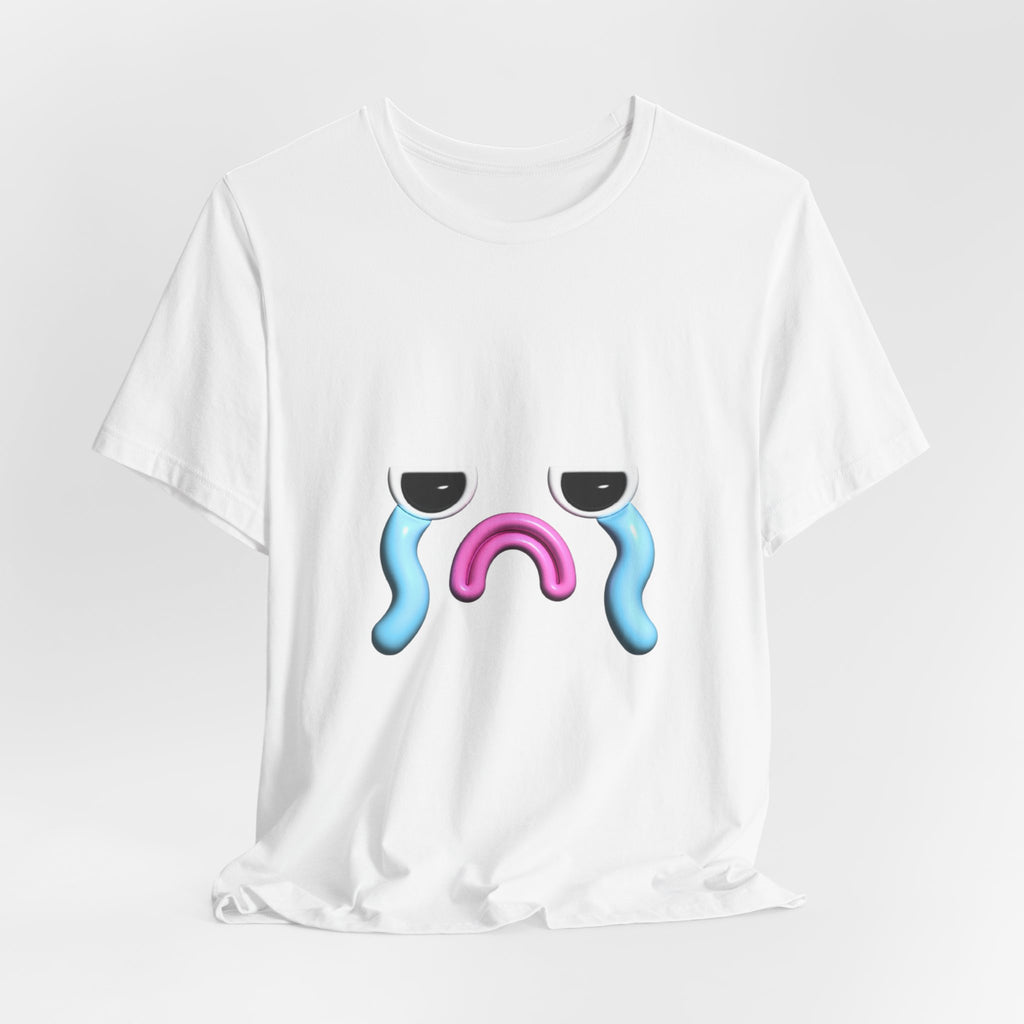 Sad but cute Emoji Face T-Shirt — Minimal Relatable Aesthetic Graphic Tee