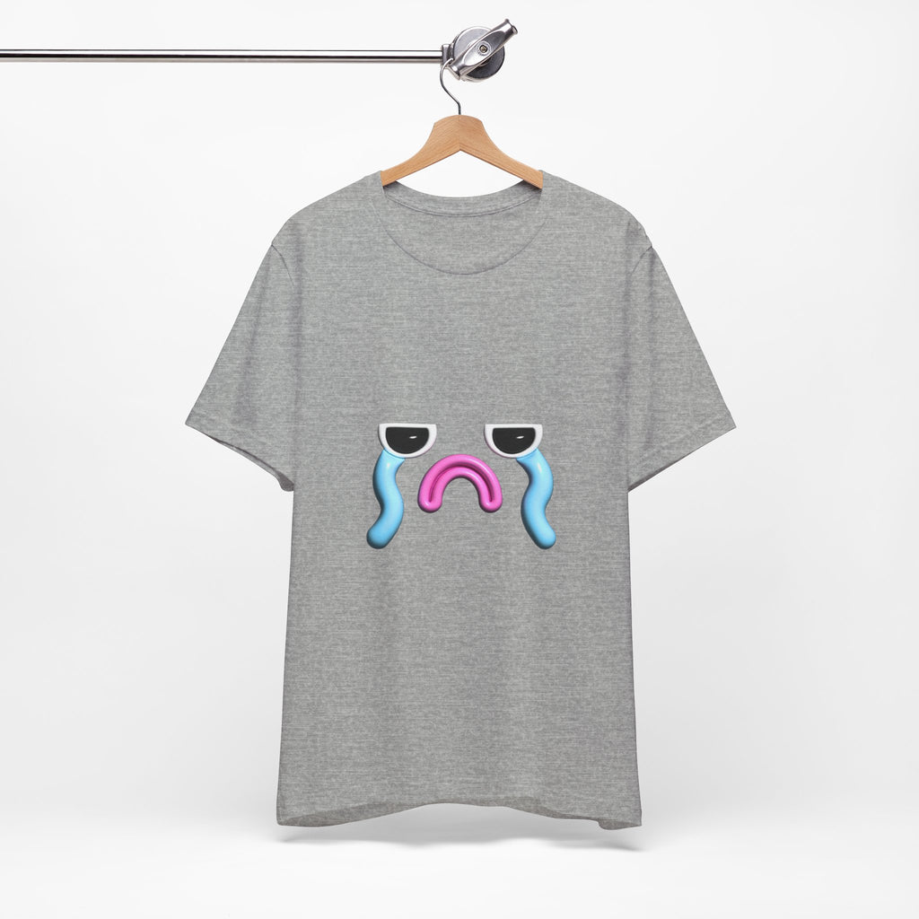 Sad but cute Emoji Face T-Shirt — Minimal Relatable Aesthetic Graphic Tee