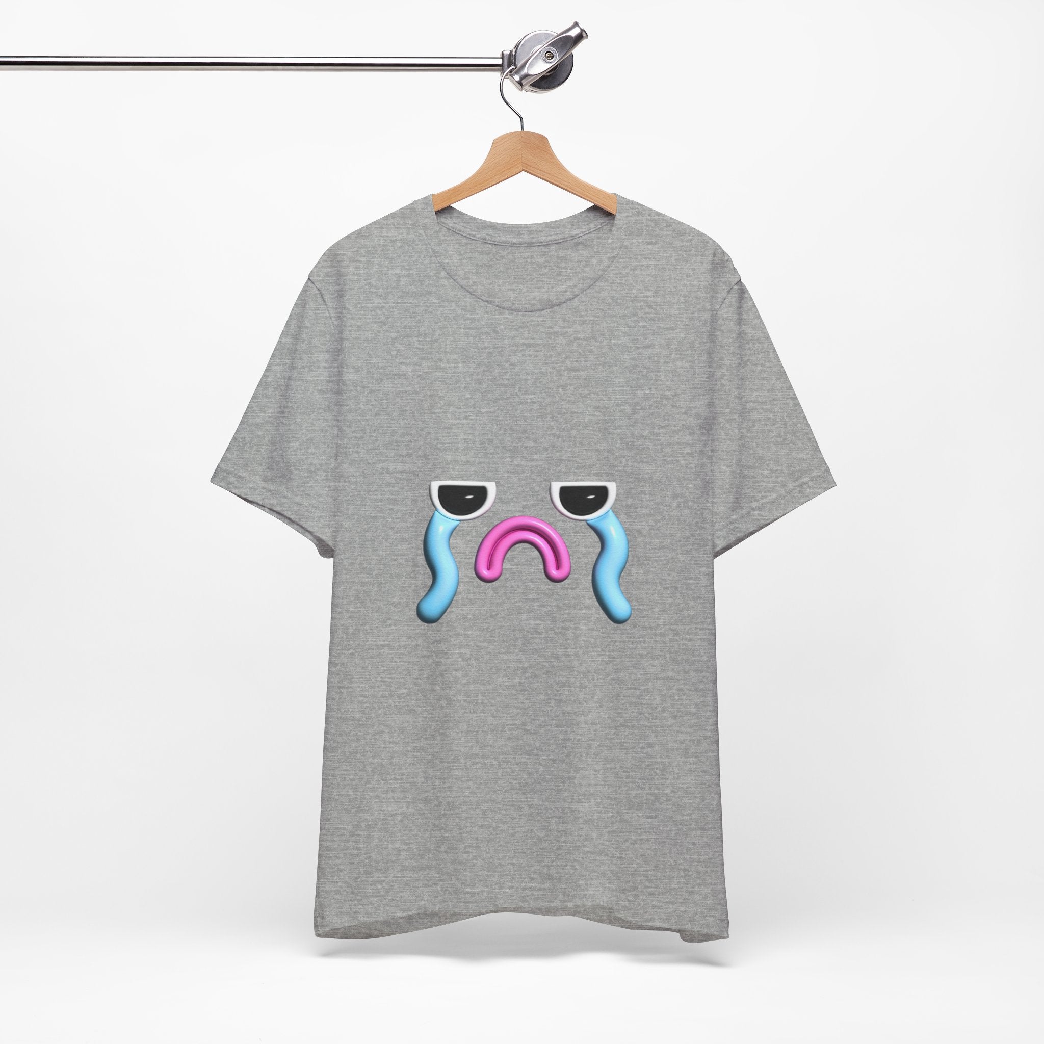 Sad but cute Emoji Face T-Shirt — Minimal Relatable Aesthetic Graphic Tee