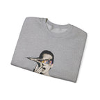 Surreal Woman Face Art Sweatshirt | Unisex Abstract Eye Graphic Tee | Modern Statement Shirt