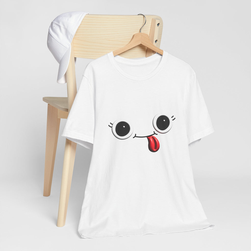 Cute Silly Emoji Face T-Shirt — Minimal Cute Graphic Tee