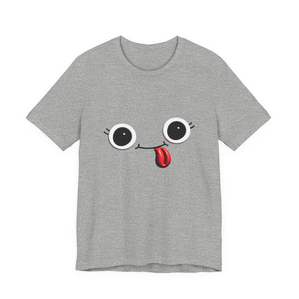 Cute Silly Emoji Face T-Shirt — Minimal Cute Graphic Tee