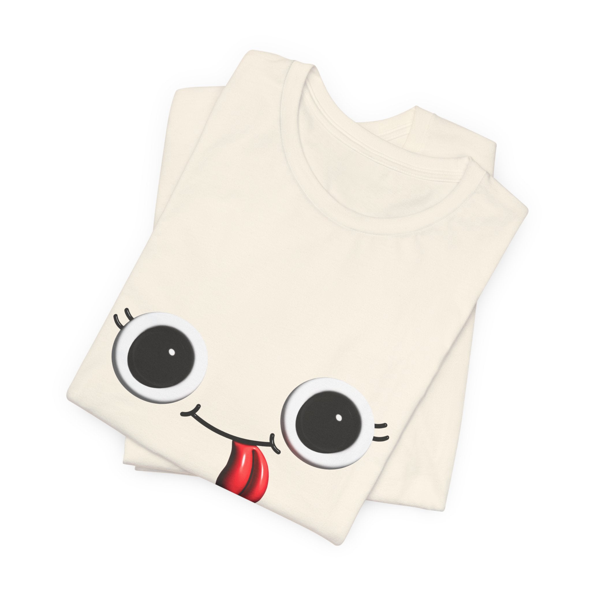 Cute Silly Emoji Face T-Shirt — Minimal Cute Graphic Tee