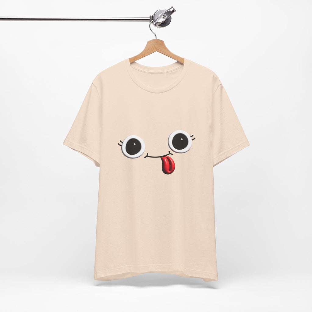Cute Silly Emoji Face T-Shirt — Minimal Cute Graphic Tee