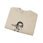 Surreal Woman Face Art Sweatshirt | Unisex Abstract Eye Graphic Tee | Modern Statement Shirt