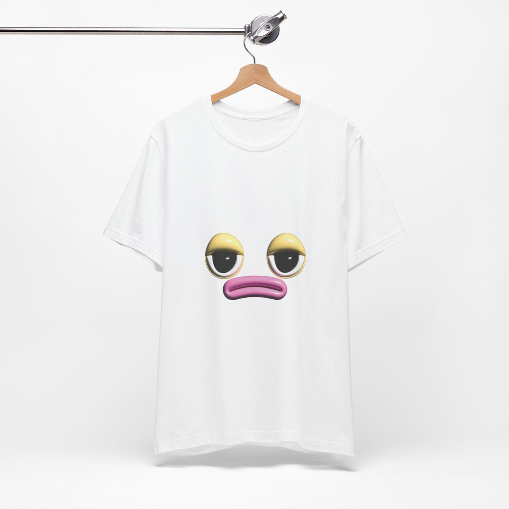 Unimpressed Mood Face T-Shirt – Funny Minimalist Graphic Tee Face