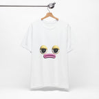 Unimpressed Mood Face T-Shirt – Funny Minimalist Graphic Tee Face