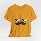 Funny Mustache Eyes T-Shirt – Minimalist Humor Emoji Face Graphic Tee