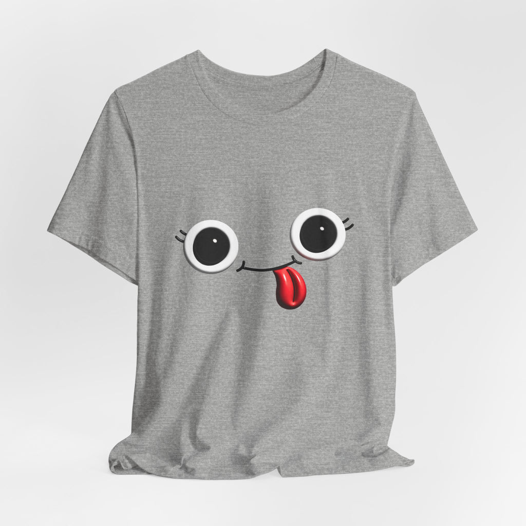 Cute Silly Emoji Face T-Shirt — Minimal Cute Graphic Tee