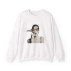 Surreal Woman Face Art Sweatshirt | Unisex Abstract Eye Graphic Tee | Modern Statement Shirt