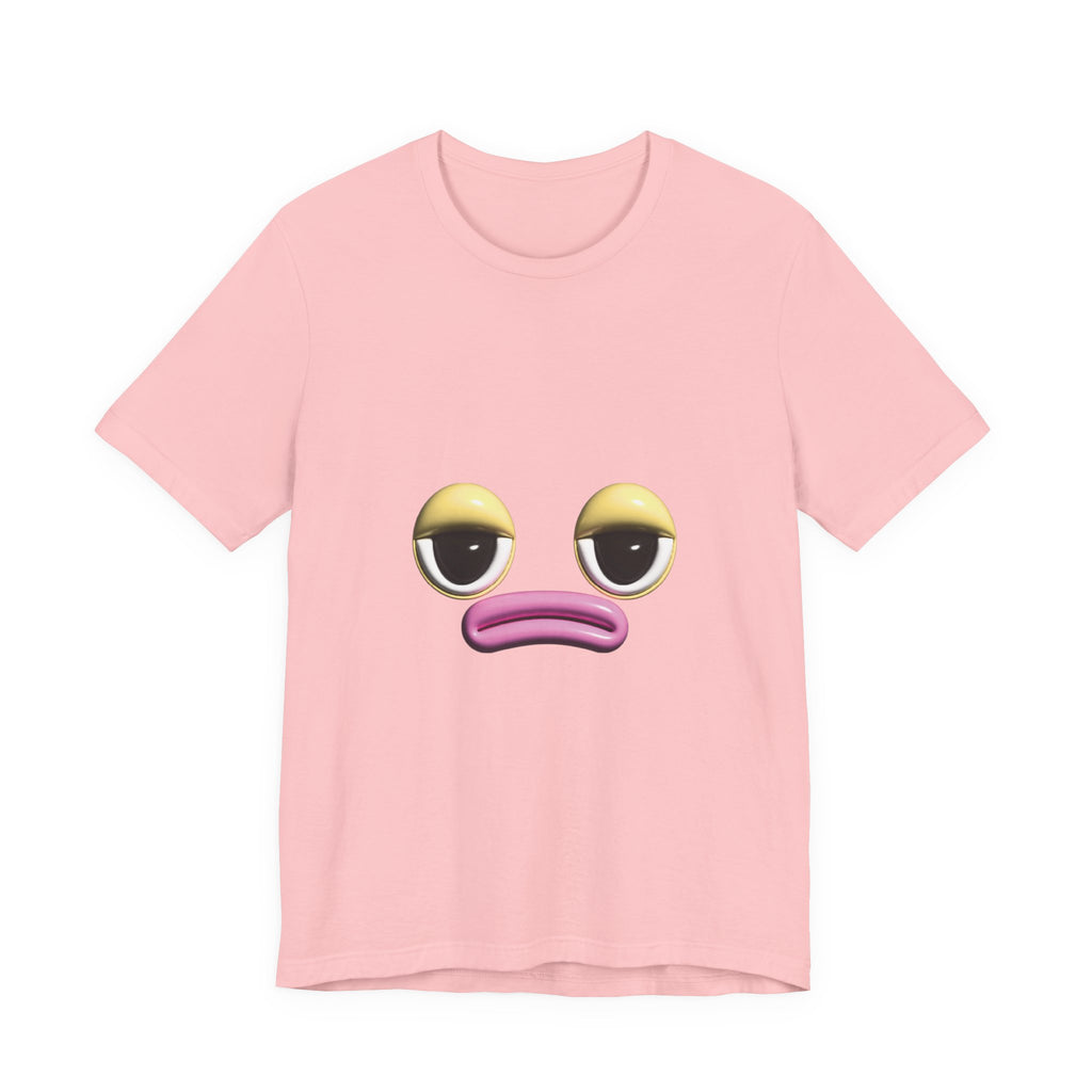 Unimpressed Mood Face T-Shirt – Funny Minimalist Graphic Tee Face