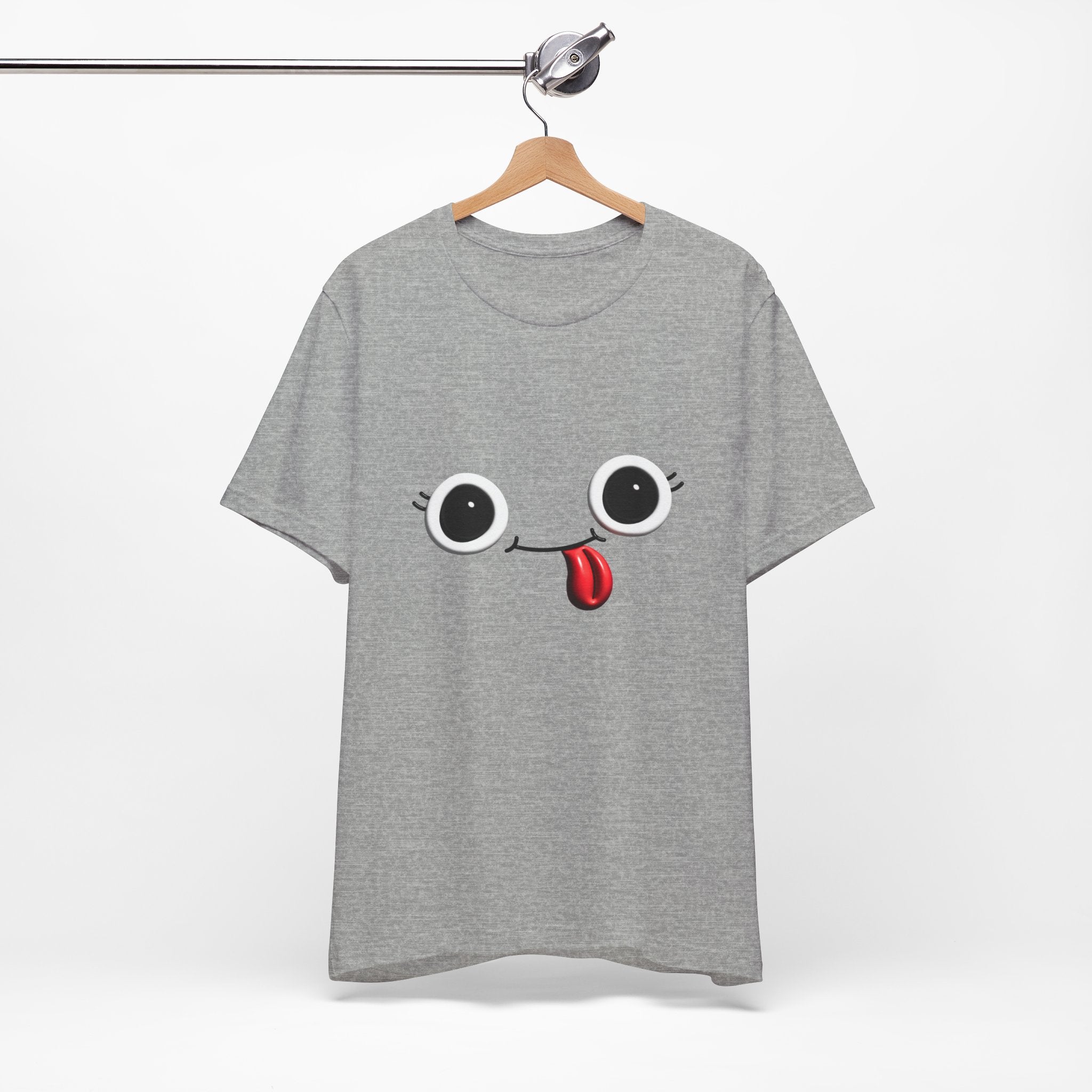 Cute Silly Emoji Face T-Shirt — Minimal Cute Graphic Tee