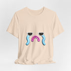 Sad but cute Emoji Face T-Shirt — Minimal Relatable Aesthetic Graphic Tee