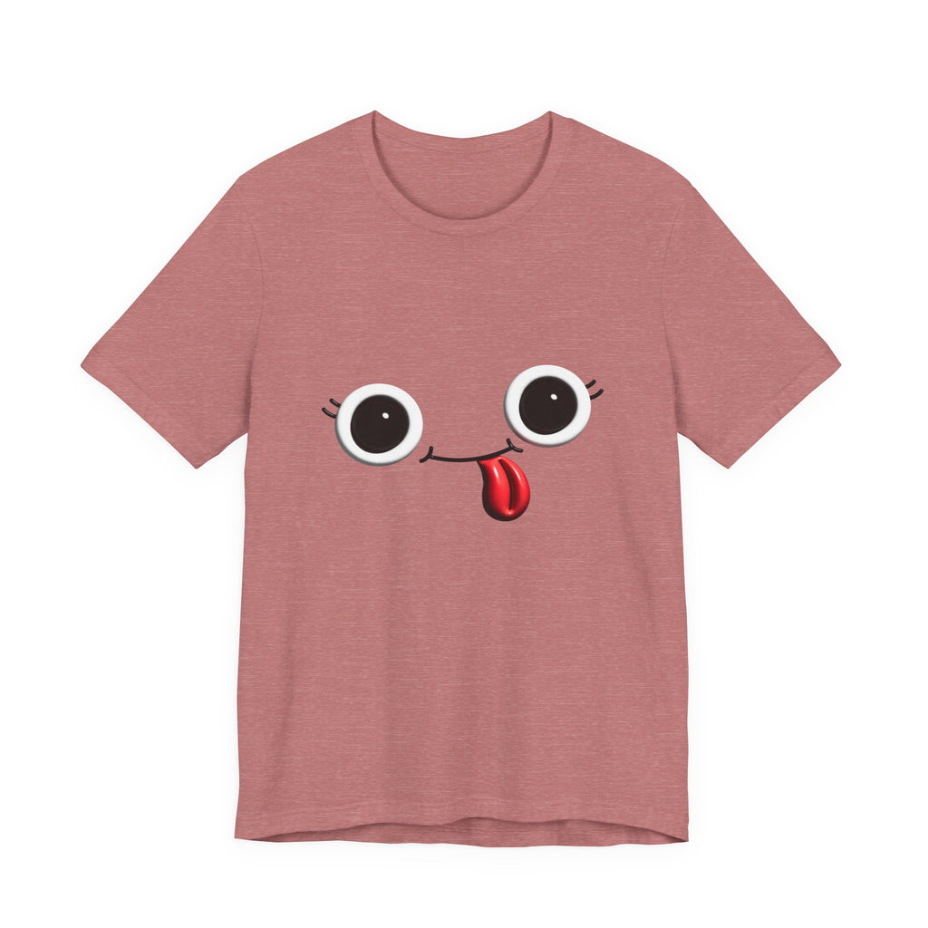Cute Silly Emoji Face T-Shirt — Minimal Cute Graphic Tee