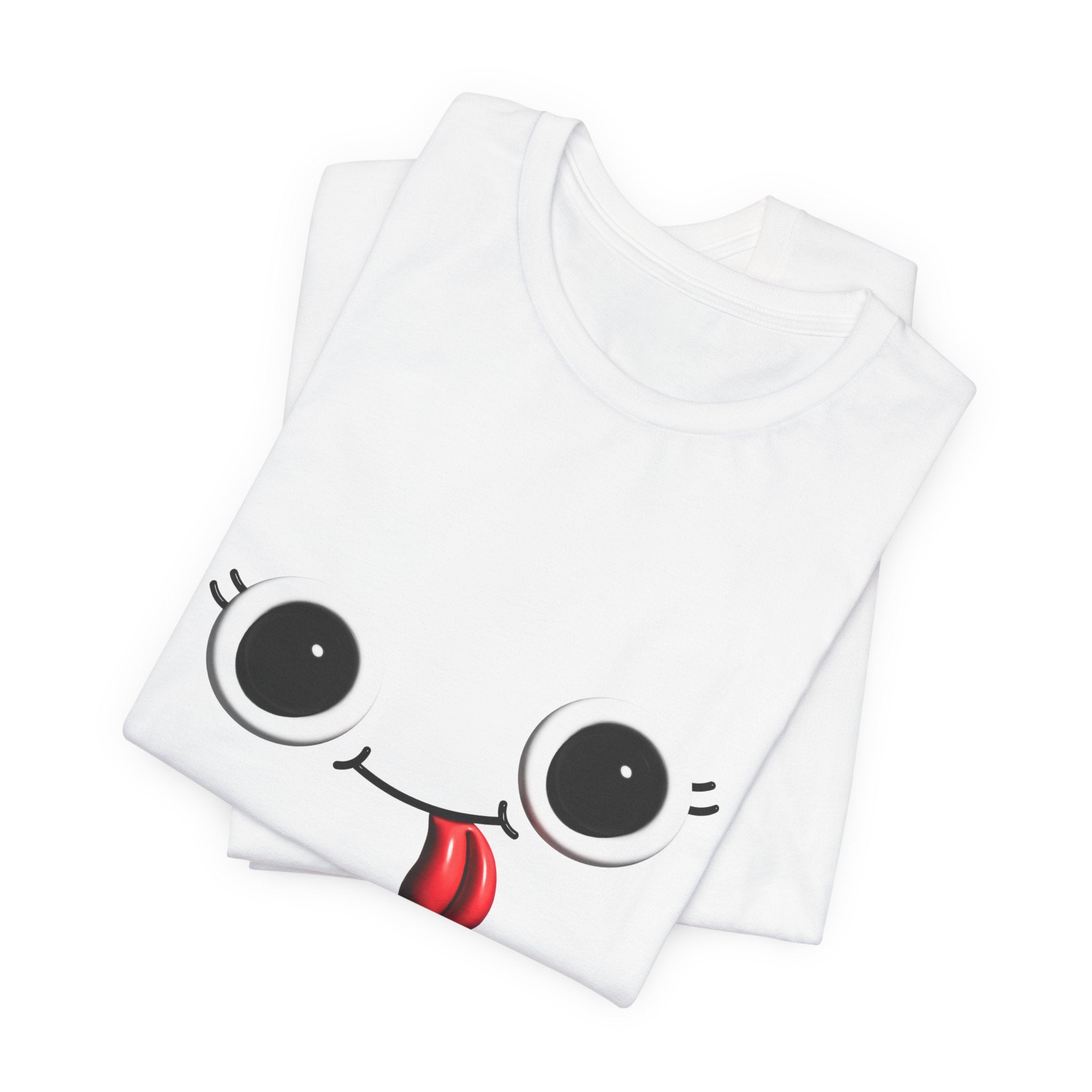 Cute Silly Emoji Face T-Shirt — Minimal Cute Graphic Tee