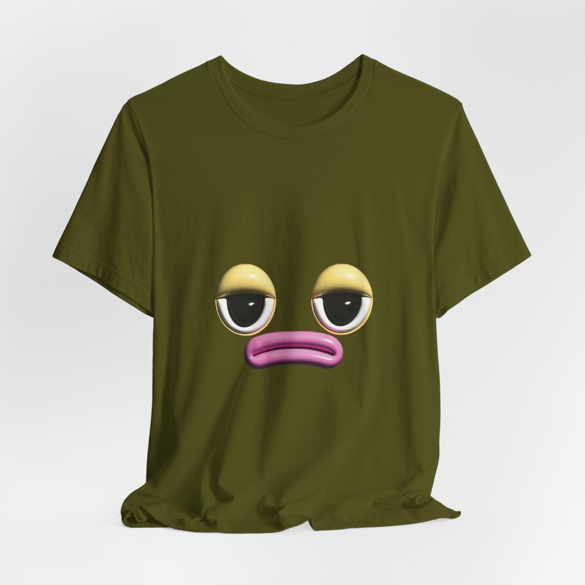 Unimpressed Mood Face T-Shirt – Funny Minimalist Graphic Tee Face