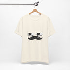 Funny Mustache Eyes T-Shirt – Minimalist Humor Emoji Face Graphic Tee