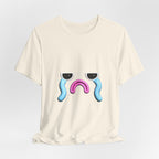 Sad but cute Emoji Face T-Shirt — Minimal Relatable Aesthetic Graphic Tee