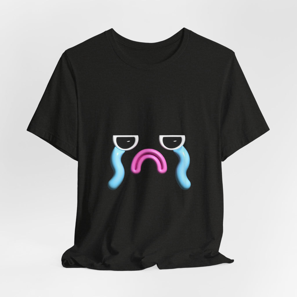 Sad but cute Emoji Face T-Shirt — Minimal Relatable Aesthetic Graphic Tee