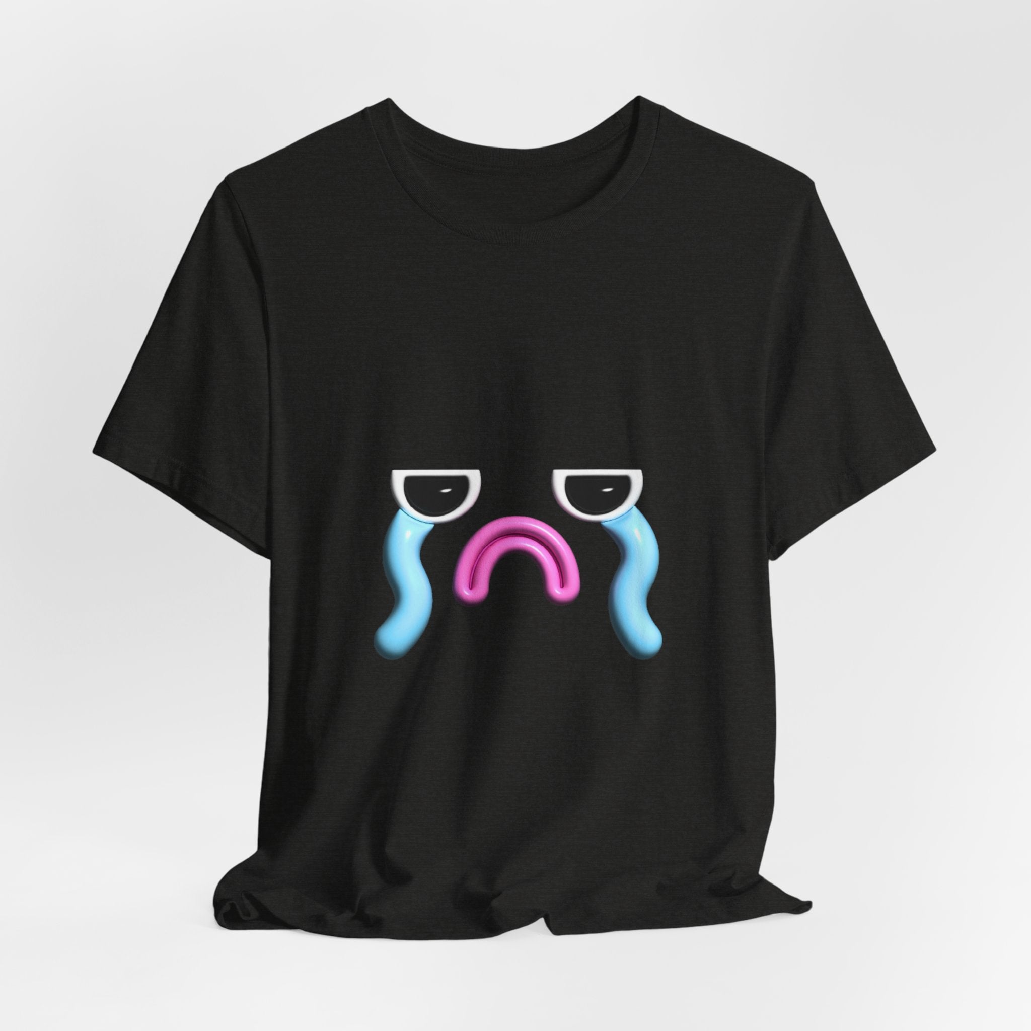 Sad but cute Emoji Face T-Shirt — Minimal Relatable Aesthetic Graphic Tee