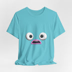 Shocked Face Expression Emoji Face Cute T-Shirt — Funny Minimal Mood Graphic Tee