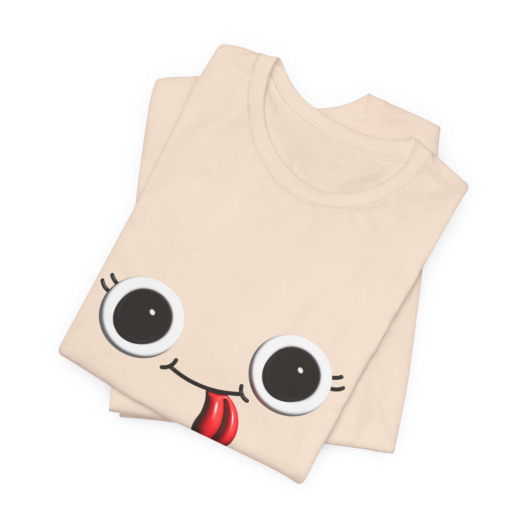 Cute Silly Emoji Face T-Shirt — Minimal Cute Graphic Tee